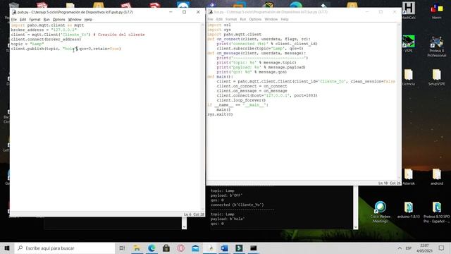 Laboratorio 8: Python y Servidor MQTT смотреть онлайн