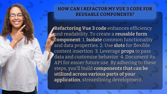 How Can I Refactor My Vue 3 Code for Reusable Components? смотреть онлайн