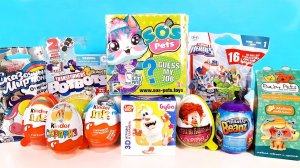 СЮРПРИЗ MIX! SOS Pets, Mighty Beanz, Трансформеры, ПОНИ, Буба, Botbots Unboxing Kinder Surprise