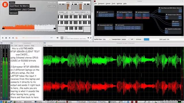 Gstreamer RTSP AUDIO SERVER - CLIENT test over WIFI - using OPUS audio CODEC смотреть онлайн