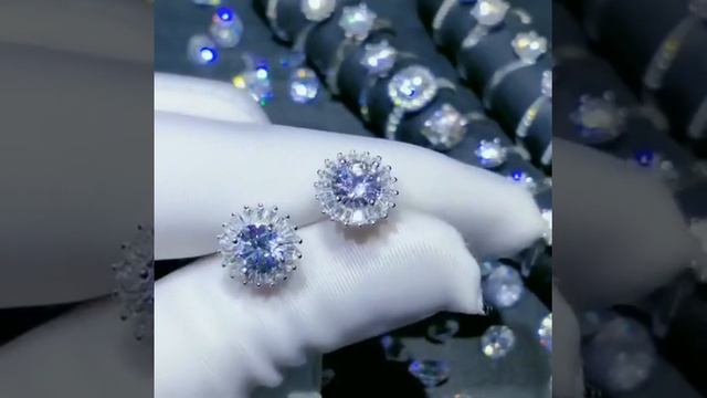 Круглые алмазные серьги гвоздики с лесенкой moissanite одним зерном 0.50ct d vvs могут быть смотреть онлайн