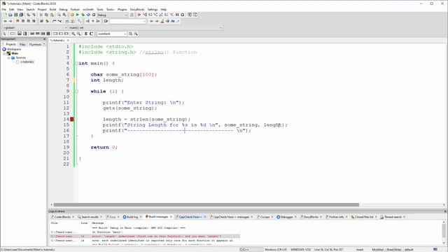C Program - strlen() Function Example - Find the Length of a String смотреть онлайн