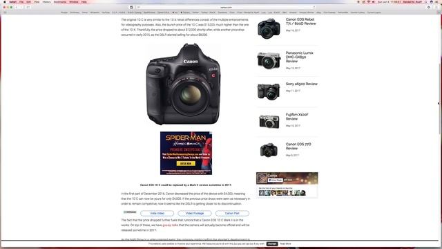 The new Canon EOS 1D C Mark II to be released in 2017 with Full 8K video support... смотреть онлайн