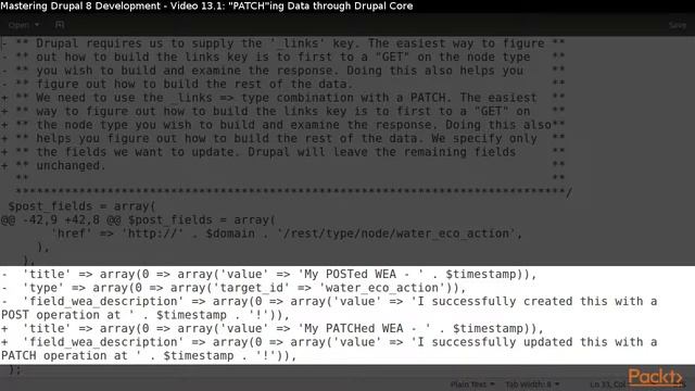 Mastering Drupal 8 Development : "PATCH"ing Data Through Drupal Core| packtpub.com смотреть онлайн