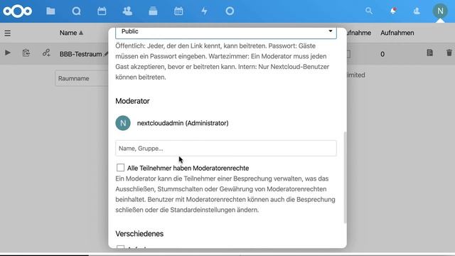 Big Blue Button Integration in Nextcloud смотреть онлайн