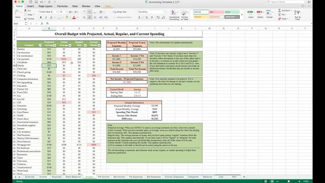 Household Budget Template and Tutorial (Excel) смотреть онлайн