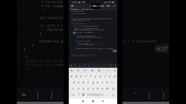 JAVA N-IDE #4: Programando Java pelo celular ( Calculo Fatorial). смотреть онлайн