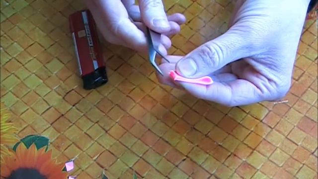 Острый лепесток с дырочкой(Kanzashi) смотреть онлайн