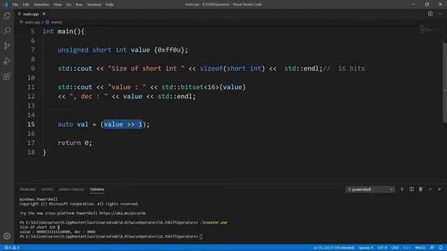 Bitwise operators : Shift Operators - Part3 | Modern C++ Tutorial смотреть онлайн
