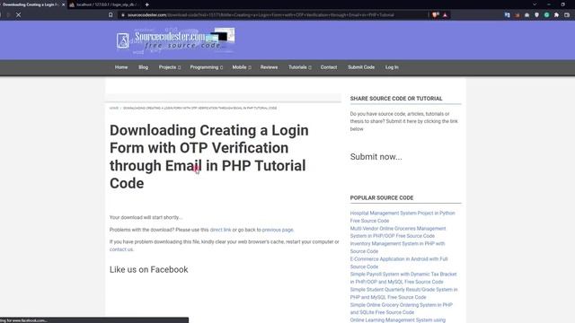 Creating a Login Form with OTP Verification through Email in PHP Tutorial DEMO смотреть онлайн