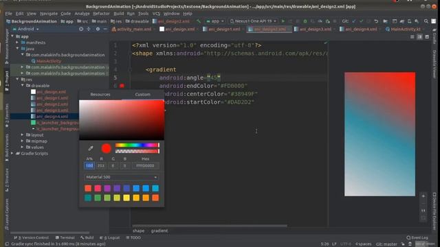 Kotlin Android how to Change Background Animation color/how to change Background color in click Btn смотреть онлайн