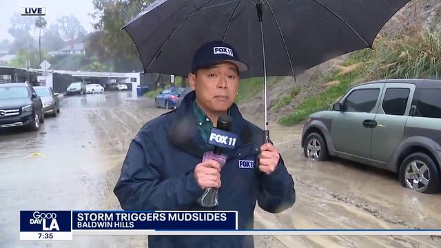 Storm triggers mudslides in Baldwin Hills смотреть онлайн