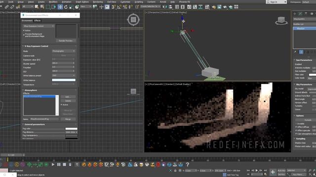 Vray Volumetric Lighting Tutorial in 3Ds Max (Environment Fog) | RedefineFX смотреть онлайн
