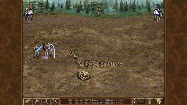 9999 Titans vs 9999 Arch Angels! Heroes 3 HD homm3(heroes of might and magic HD)! смотреть онлайн