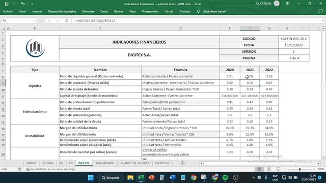 Ratios financieros paso a paso | PLANTILLA EXCEL смотреть онлайн