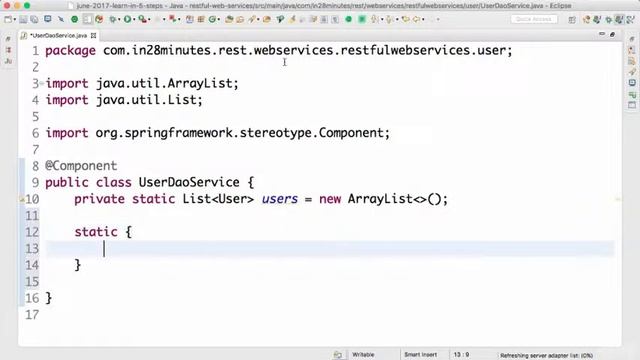 Creating User Bean and User Service | Spring BOOT Full Tutorial For Beginners 2023 #springboot #api смотреть онлайн