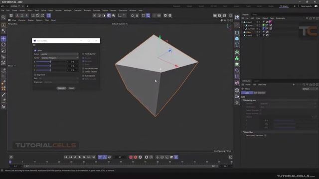 0016. axis center tools in cinema 4d смотреть онлайн