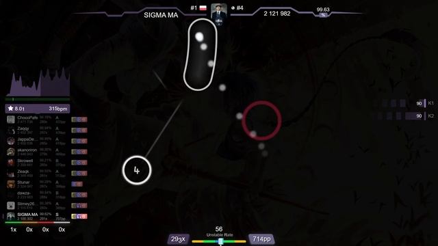 9.2⭐ SIGMA MA | ViViD - HIKARI [browiec's Wisdom] +HDDTHR 99.82% | #1 | 1118pp FC - osu! смотреть онлайн