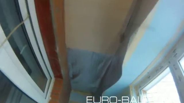 Утепление стеродуром, паро-гидробарьер и вагонка - Киев ул. Постышева балкон 1