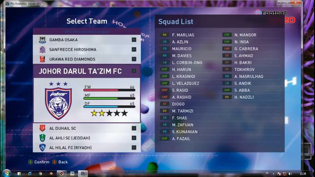 Cara Pasang Johor Darul Ta'zim PES 2017 NSP 2020 смотреть онлайн