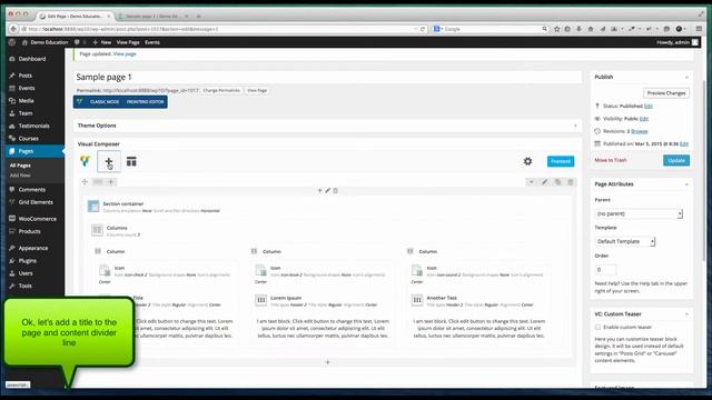 Education theme - Create page смотреть онлайн