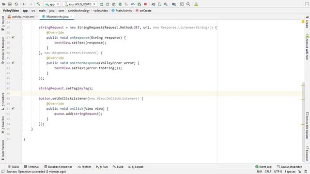 Cancel request example, Volley Library Android Studio Tutorial смотреть онлайн