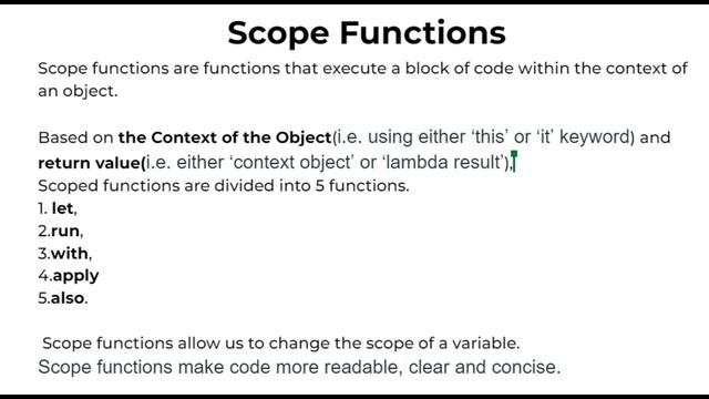 Kotlin Scope functions смотреть онлайн