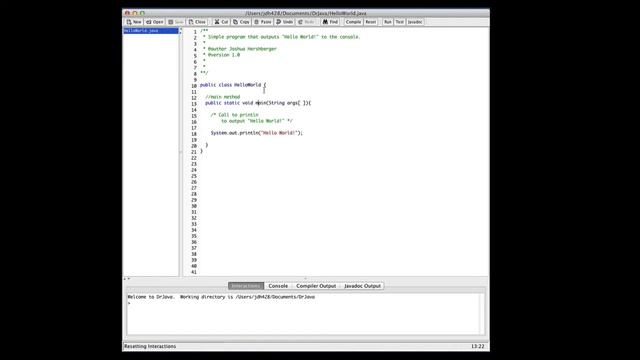 Introduction to Java & HelloWorld смотреть онлайн