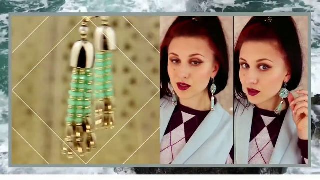 Серьги с кисточками Камилла. Бирюзовые серьги. Серьги из бисера. LADY LIZA Украшения ручной работы смотреть онлайн