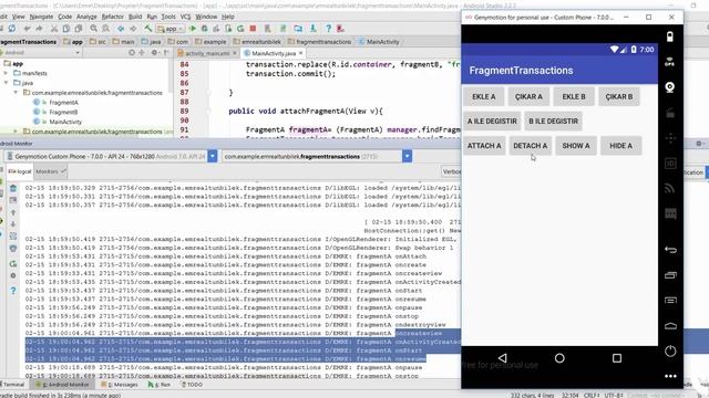 7 ATTACH/DETACH/SHOW/HIDE Transactions | Android Fragment Eğitim Seti смотреть онлайн