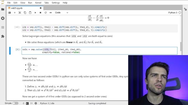 More Practice with Lagrangian Mechanics in Python смотреть онлайн