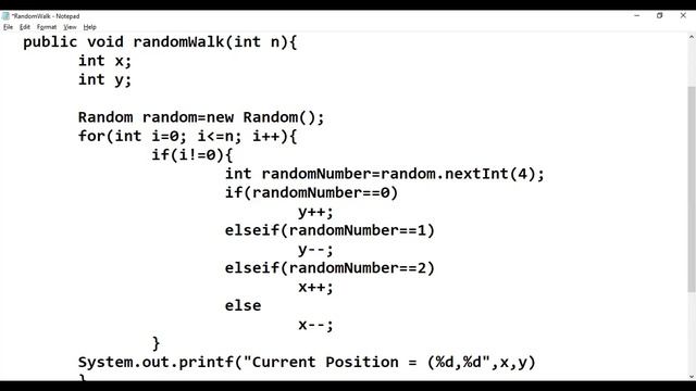 Random Walk Problem - Euclidean Distance Computation смотреть онлайн