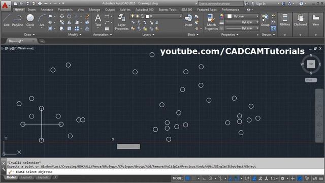 AutoCAD Erase Command and AutoCAD Selection Methods Tutorial Complete | Box Lasso, Dashed Line смотреть онлайн