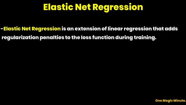 Elastic Net Regression Quick Overview | ML | jupyter notebook | python | One Magic Minute смотреть онлайн