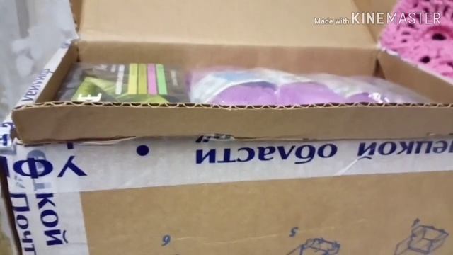 Связала шаль "Замершие листья", процессы, посылочка от Наташеньки. смотреть онлайн