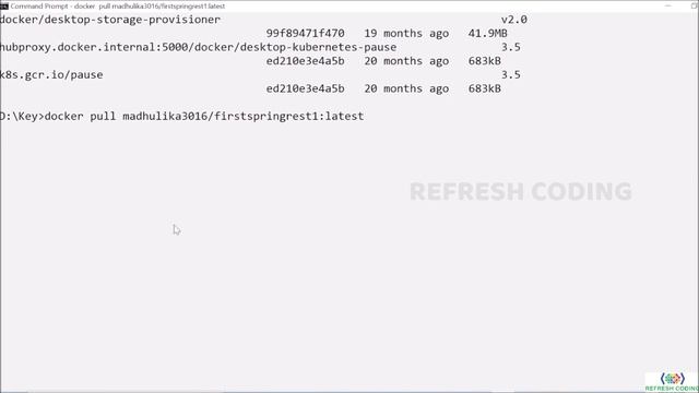 Pulling an Spring boot App image from docker hub and running. смотреть онлайн