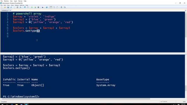 Powershell Lesson 11 Arrays [5] смотреть онлайн