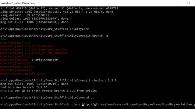 Patching TrinityCore in Windows 10 смотреть онлайн