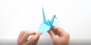 Делаем оригами журавля