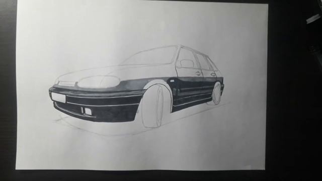 Рисую машину ВАЗ 2114 маркерами / LADA / Жигули / Русский ТАЗ / БПАН смотреть онлайн