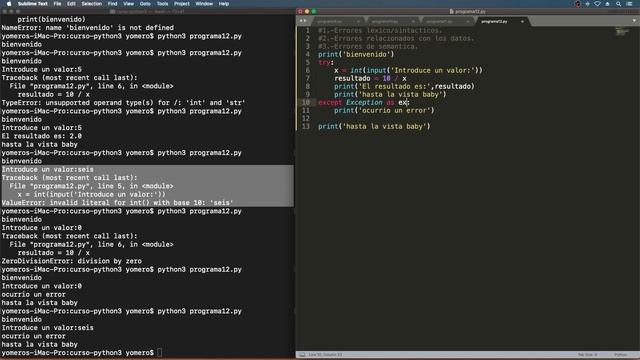 Python 3 Lección 12 Solución de Errores y Manejo de Excepciones смотреть онлайн