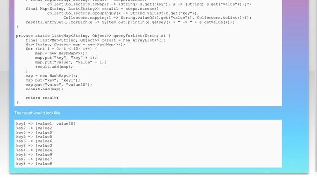 Convert List of Maps to single Map via streams смотреть онлайн