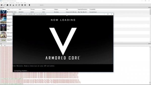 Armored Core V - RPCS3 TEST (Ingame Workaround)