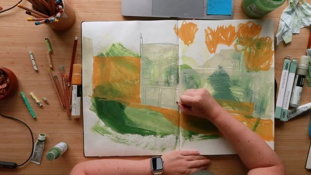 A week in my A3 Sketchbook! Painting big and chatting about the Art Process смотреть онлайн