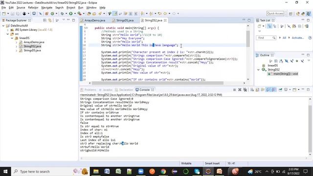 Strings data structure using Java - Part3 смотреть онлайн
