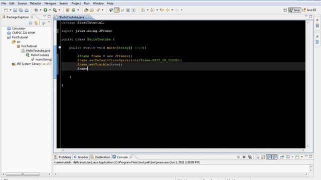 Java GUI Programming - Tutorial 5(JFrame) HD смотреть онлайн