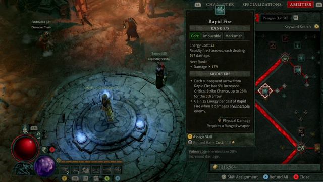 Rouge Hunter DPS Build + Marksman Spam Rapid Fire + Caltrops - Hit Hard, Evade, Repeat - Diablo 4 смотреть онлайн