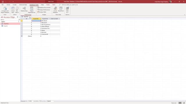 MS Access Tutorial - Lesson 6 - Creating Relations with Primary Key and Foreign Key смотреть онлайн