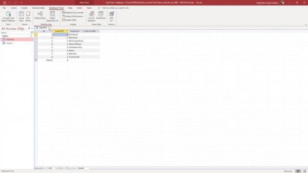 MS Access Tutorial - Lesson 6 - Creating Relations with Primary Key and Foreign Key