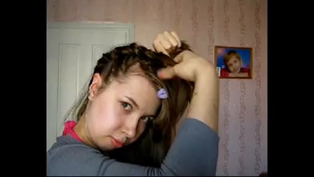 Прическа с плетением "немецкая коса" смотреть онлайн